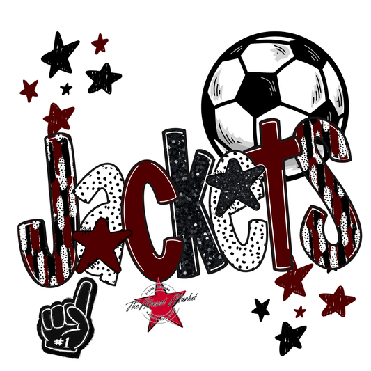 Jackets Soccer Scrape-Maroon