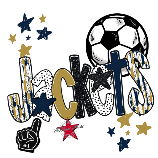 Jackets Soccer Scrape-Navy-Gold