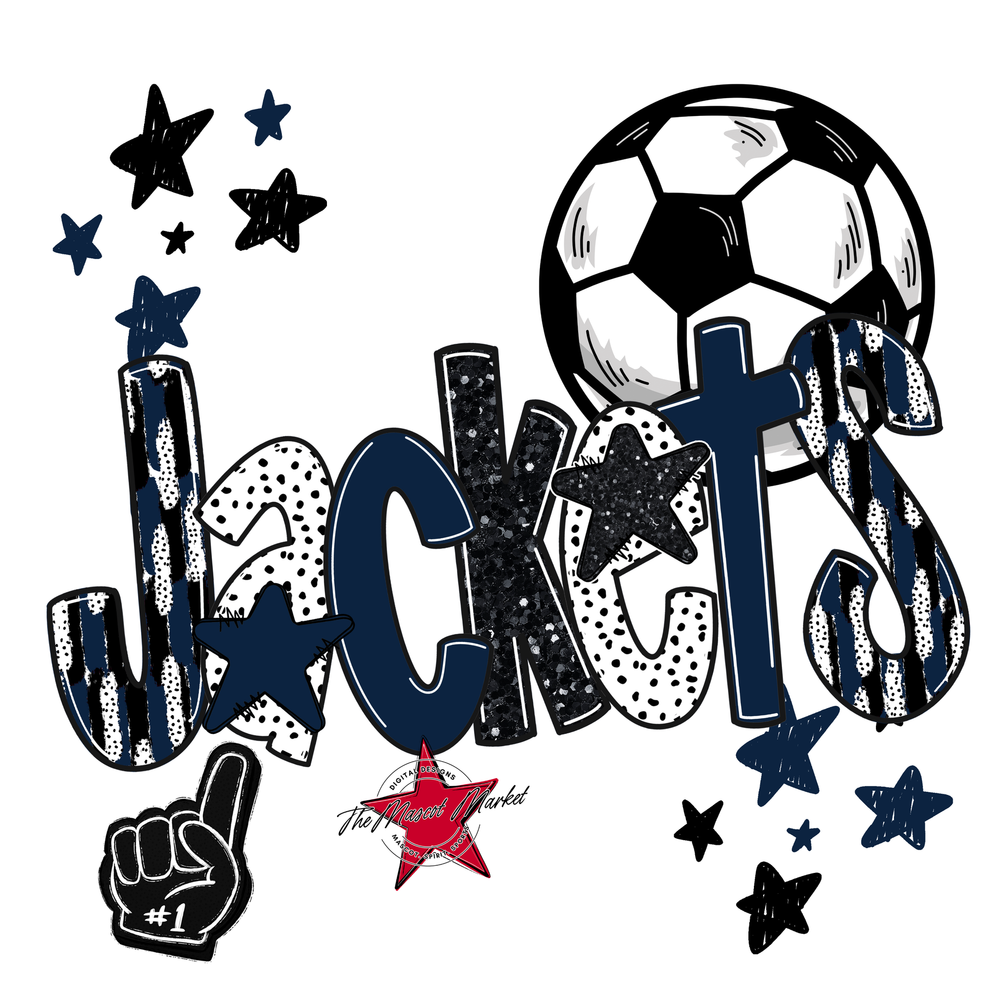 Jackets Soccer Scrape-Navy