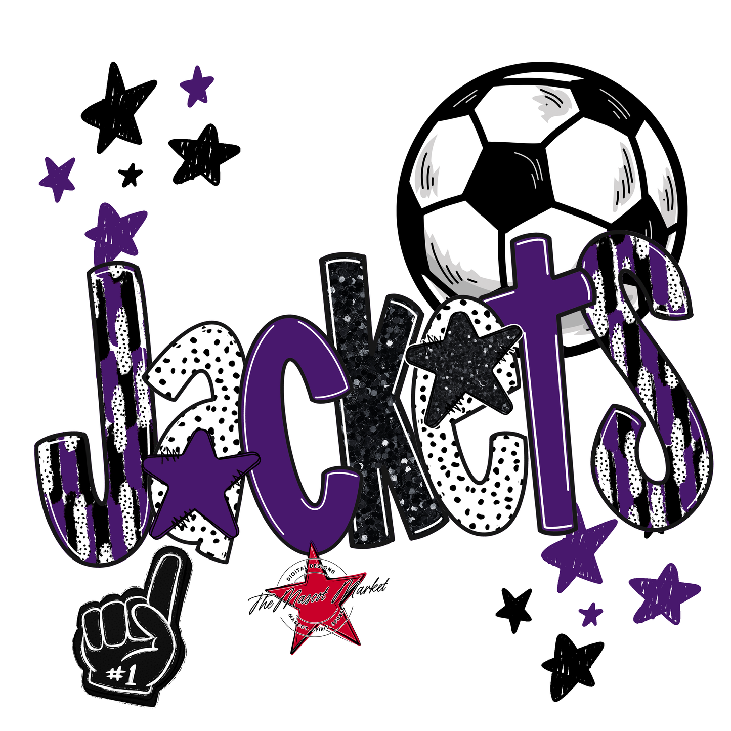 Jackets Soccer Scrape-Purple