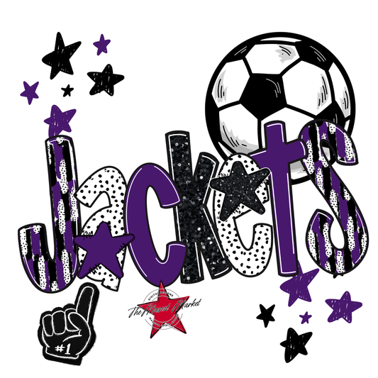 Jackets Soccer Scrape-Purple