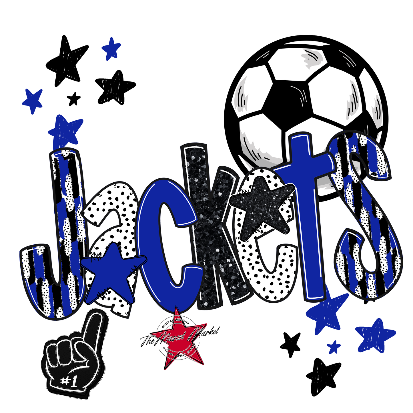 Jackets Soccer Scrape-Royal Blue