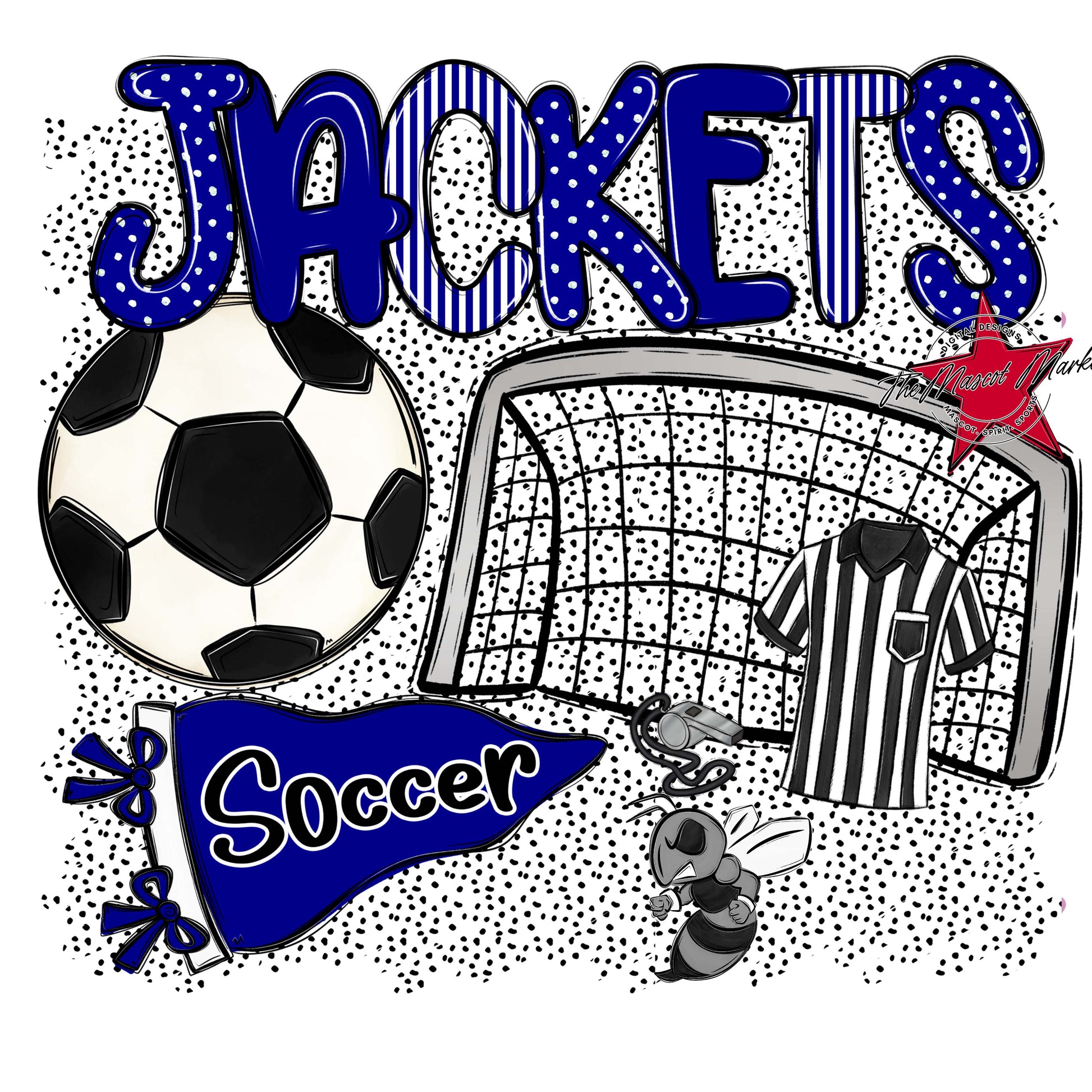Jackets Soccer Spirit-Blue