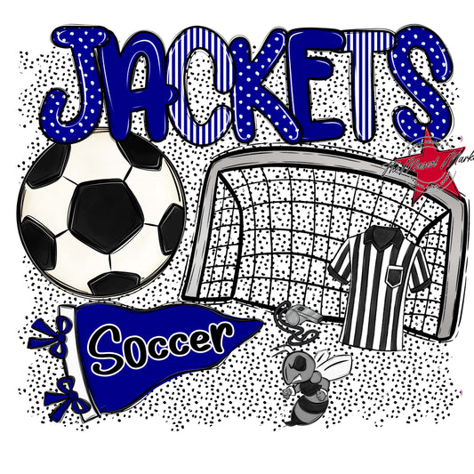 Jackets Soccer Spirit-Blue