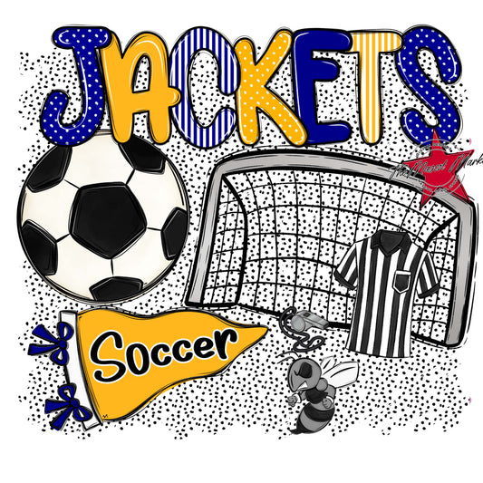 Jackets Soccer Spirit-Blue & Yellow