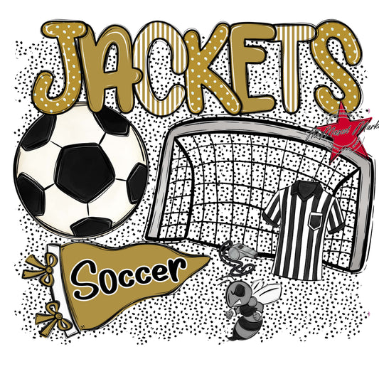 Jackets Soccer Spirit-Gold
