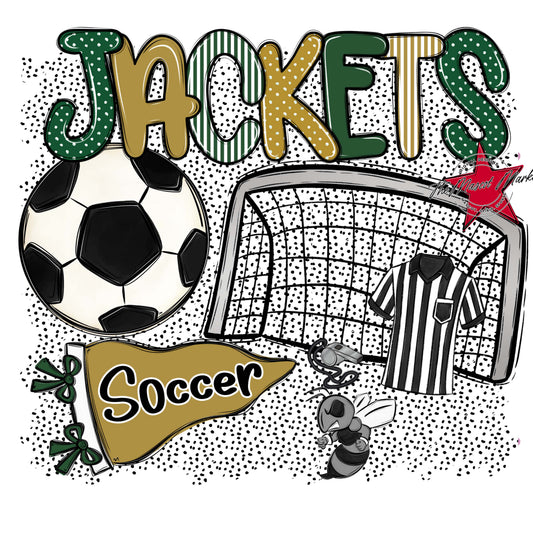 Jackets Soccer Spirit-Green & Gold