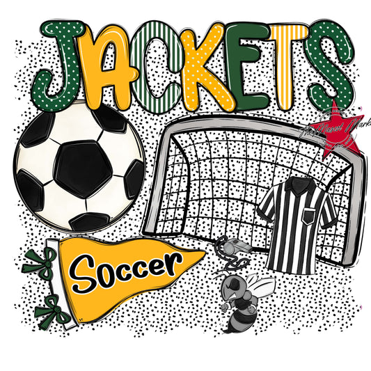 Jackets Soccer Spirit-Green & Yellow