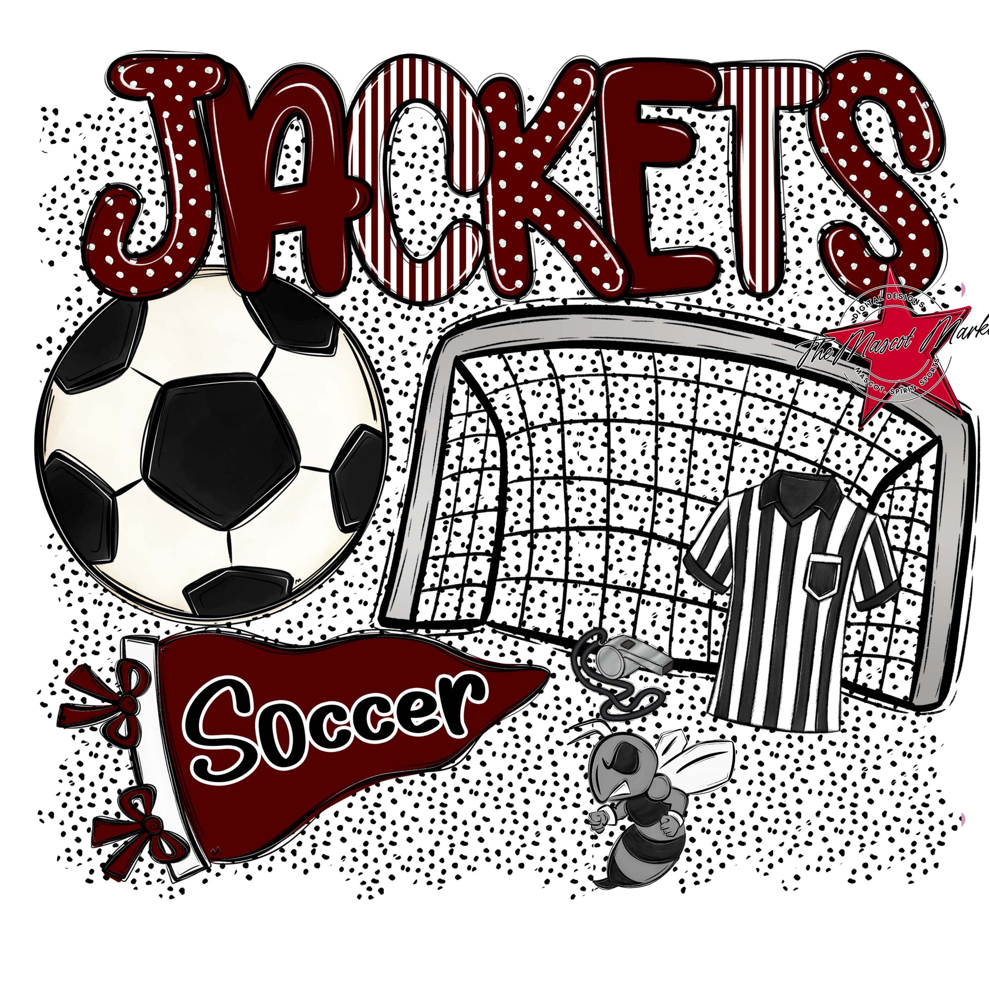 Jackets Soccer Spirit-Maroon