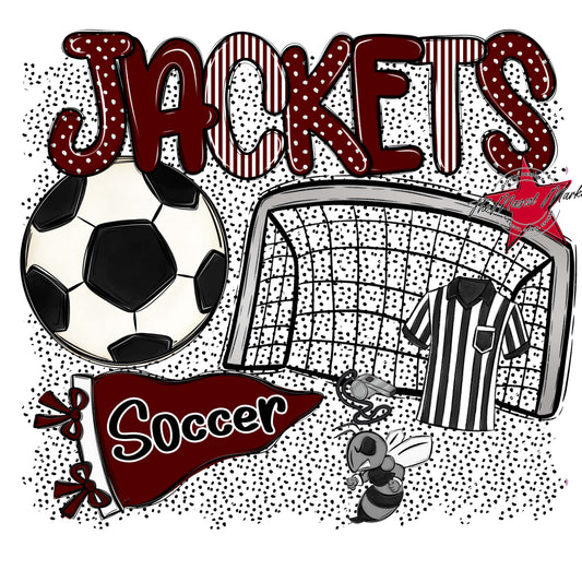 Jackets Soccer Spirit-Maroon