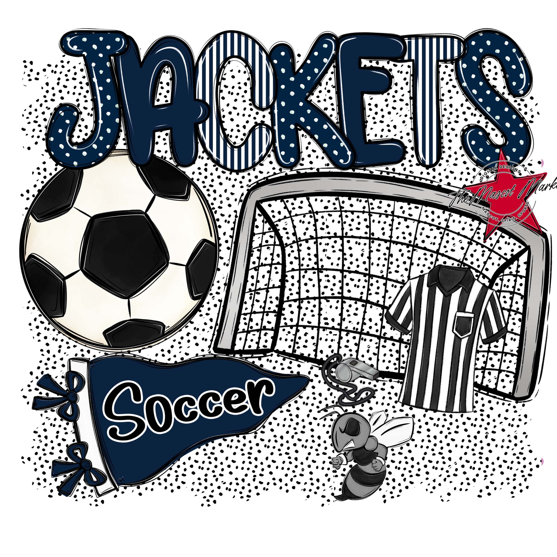 Jackets Soccer Spirit-Navy