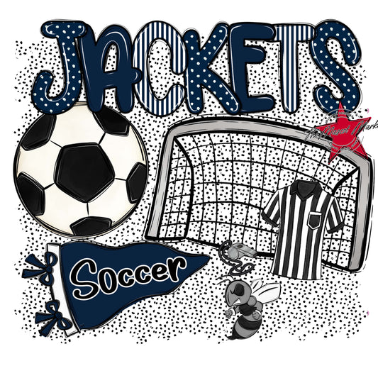 Jackets Soccer Spirit-Navy