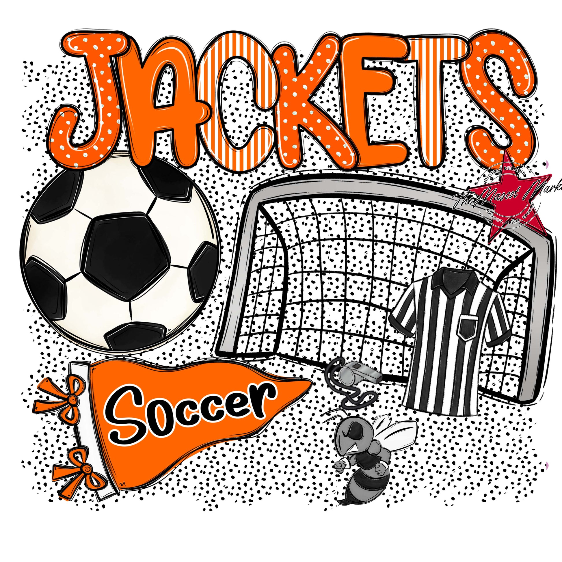 Jackets Soccer Spirit-Orange