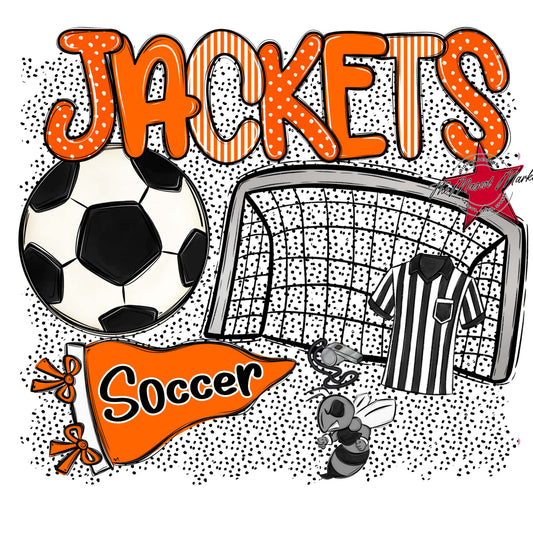 Jackets Soccer Spirit-Orange