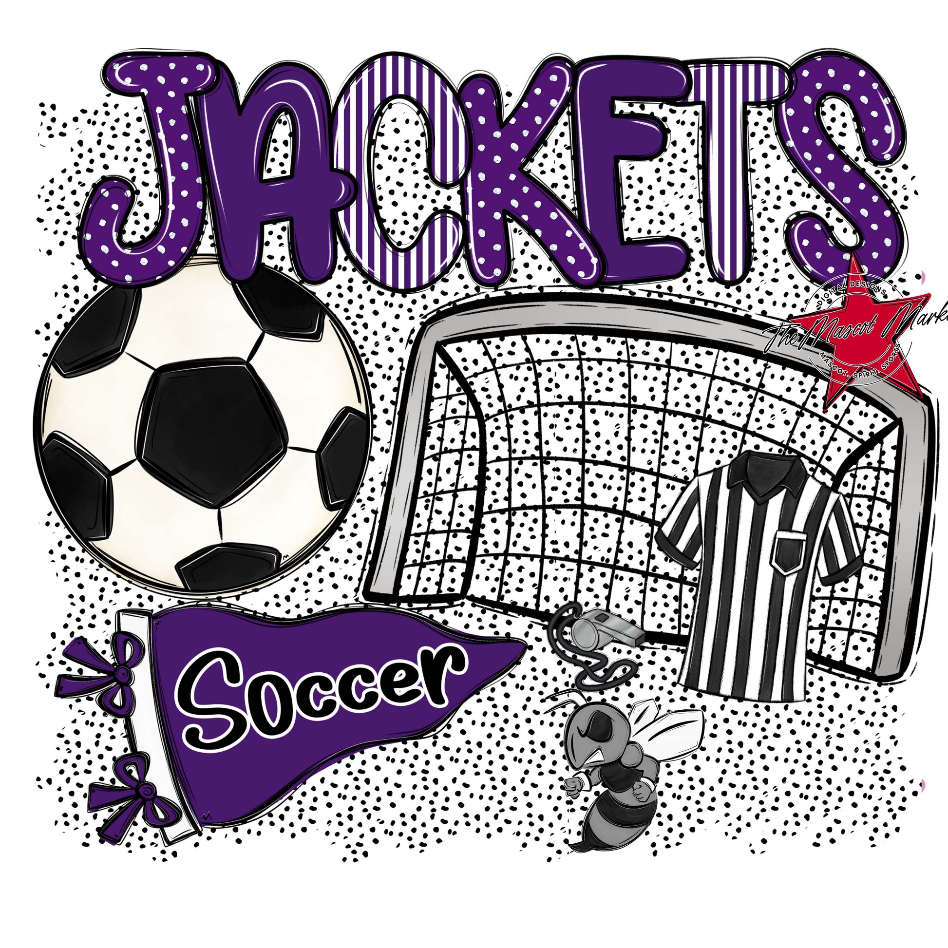 Jackets Soccer Spirit-Purple
