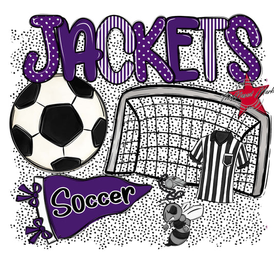 Jackets Soccer Spirit-Purple
