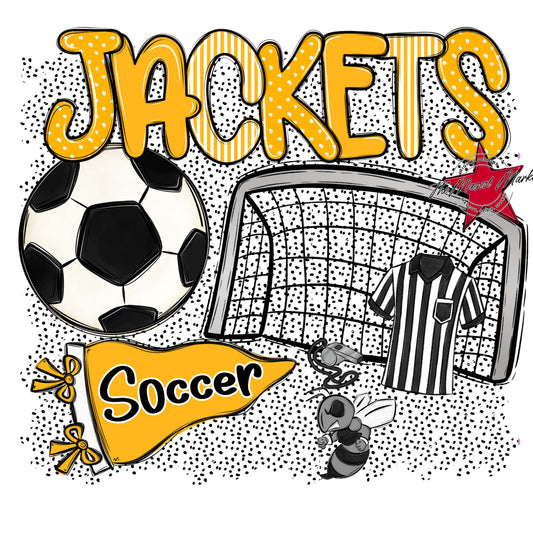 Jackets Soccer Spirit-Yellow