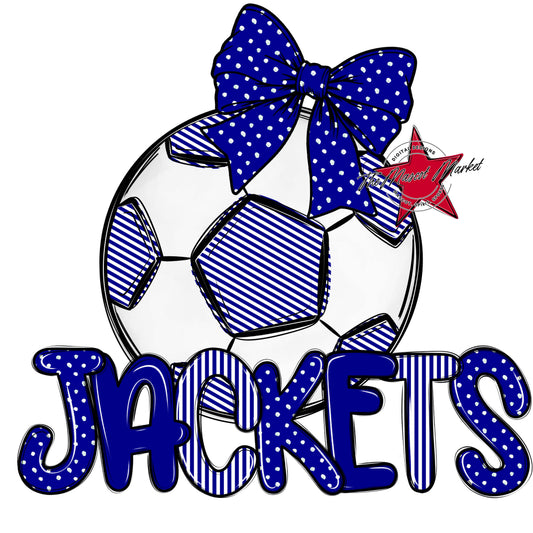Jackets Soccer Spirit Design-Blue