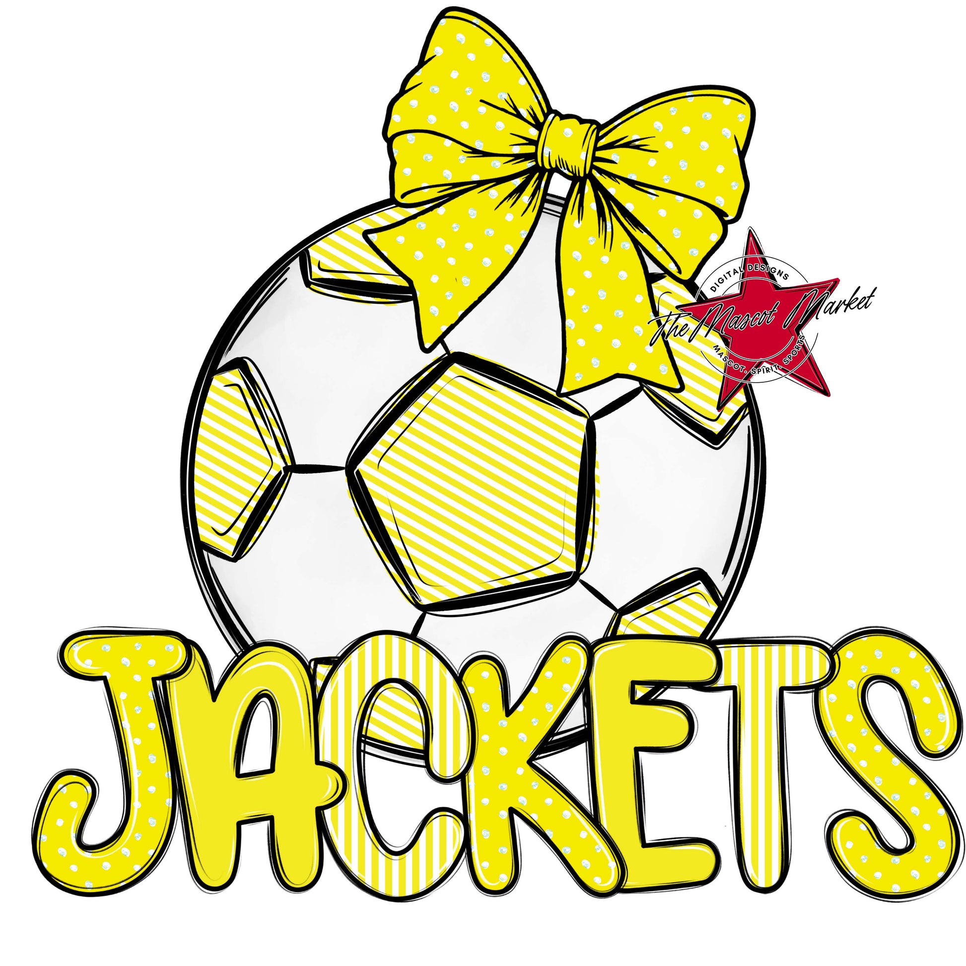 Jackets Soccer Spirit Design-Bright Yellow