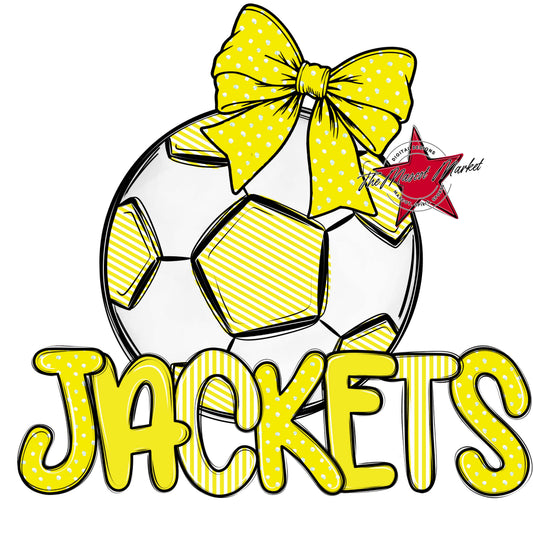 Jackets Soccer Spirit Design-Bright Yellow