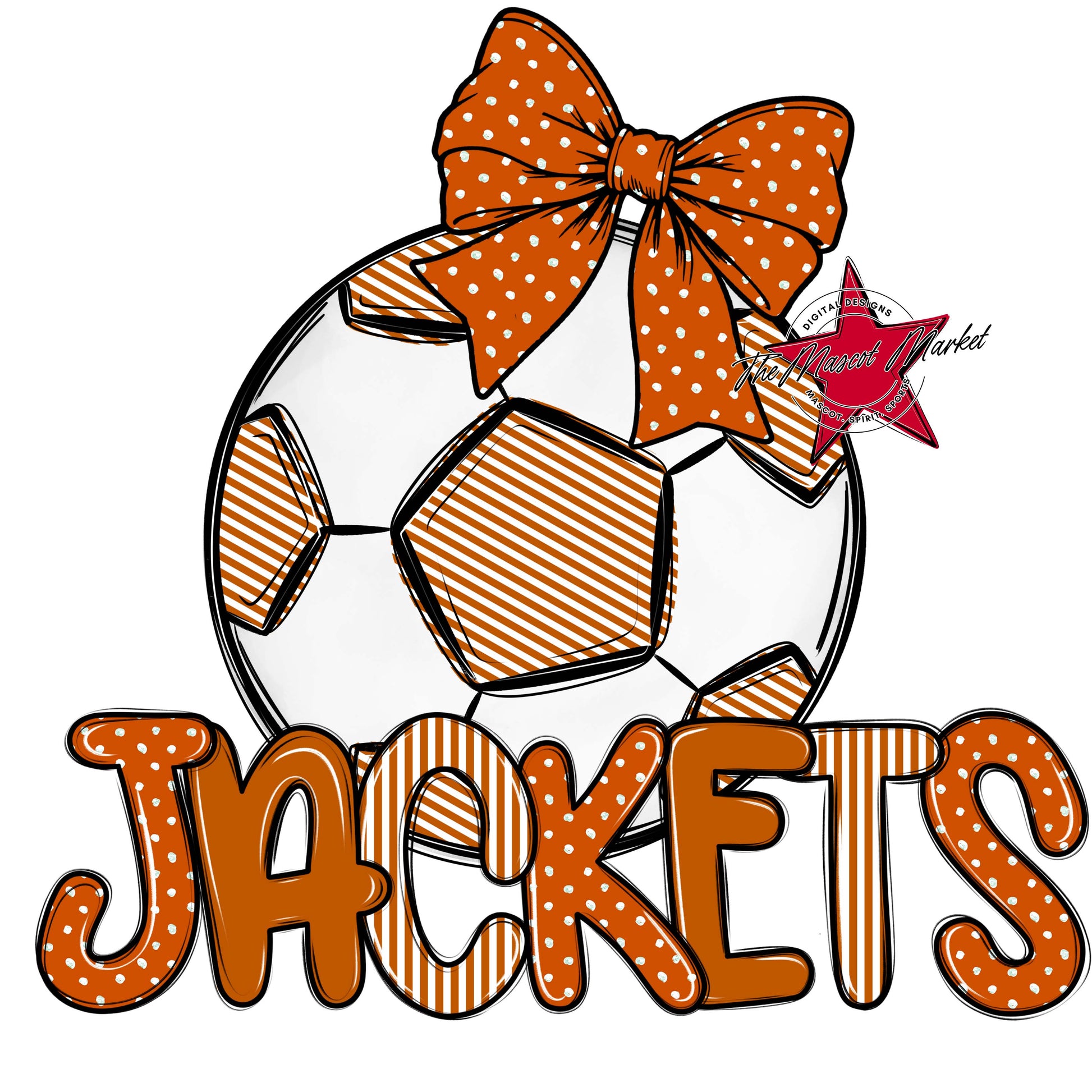 Jackets Soccer Spirit Design-Burnt Orange