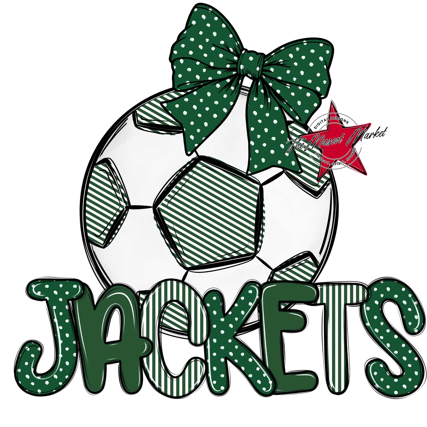 Jackets Soccer Spirit Design-Green