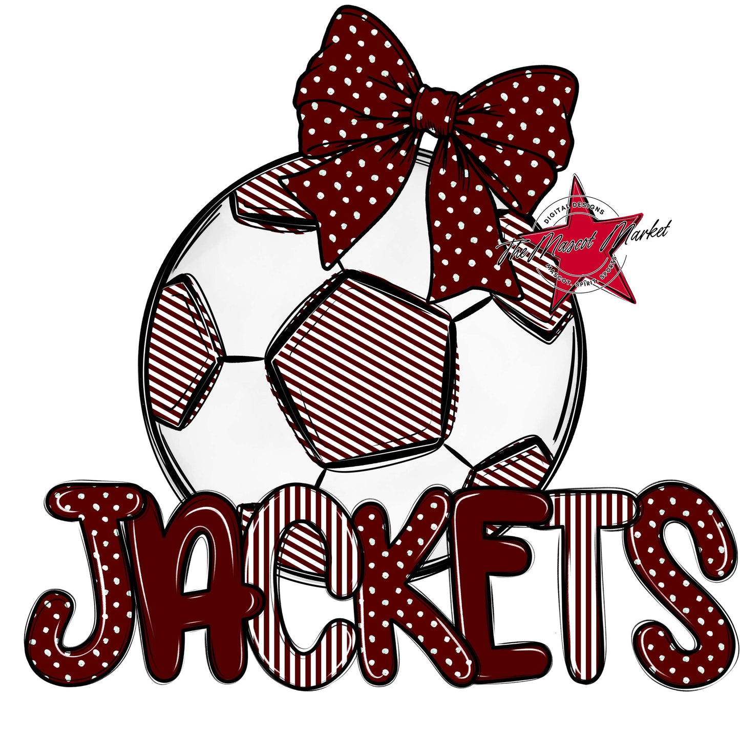 Jackets Soccer Spirit Design-Maroon