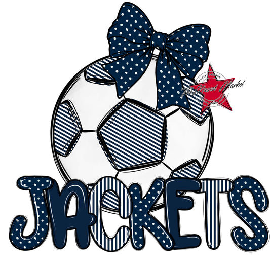 Jackets Soccer Spirit Design-Navy