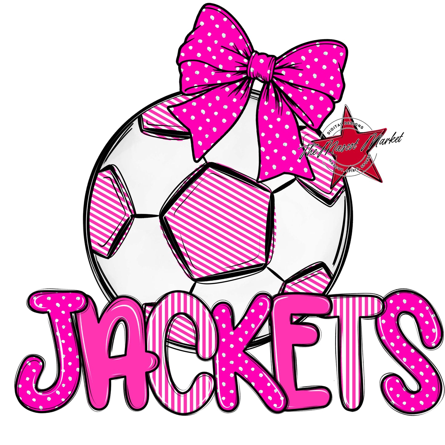 Jackets Soccer Spirit Design-Pink