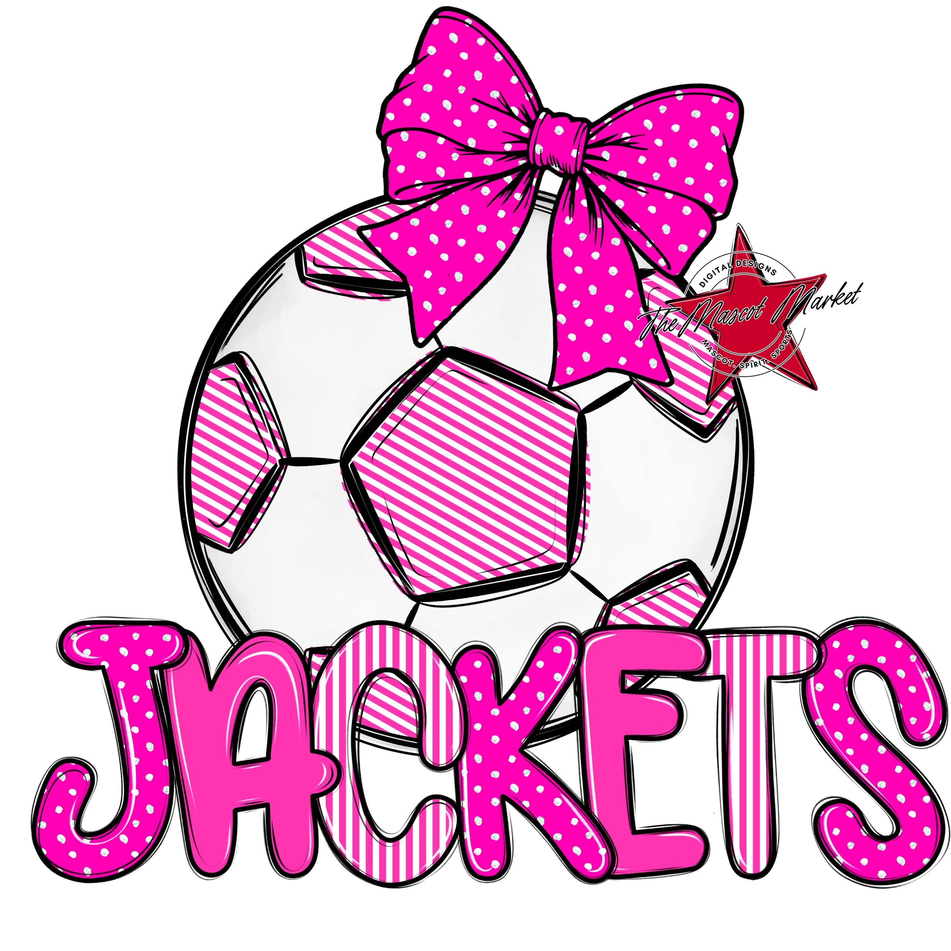Jackets Soccer Spirit Design-Pink