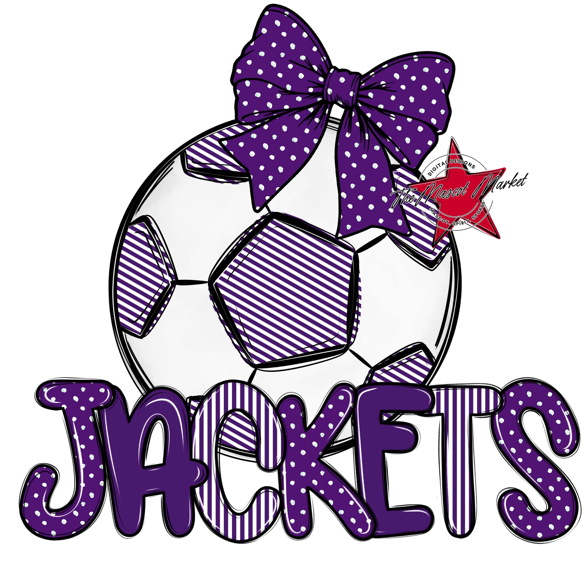 Jackets Soccer Spirit Design-Purple