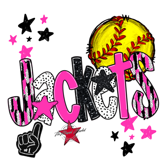Jackets Softball Scrape-Pink