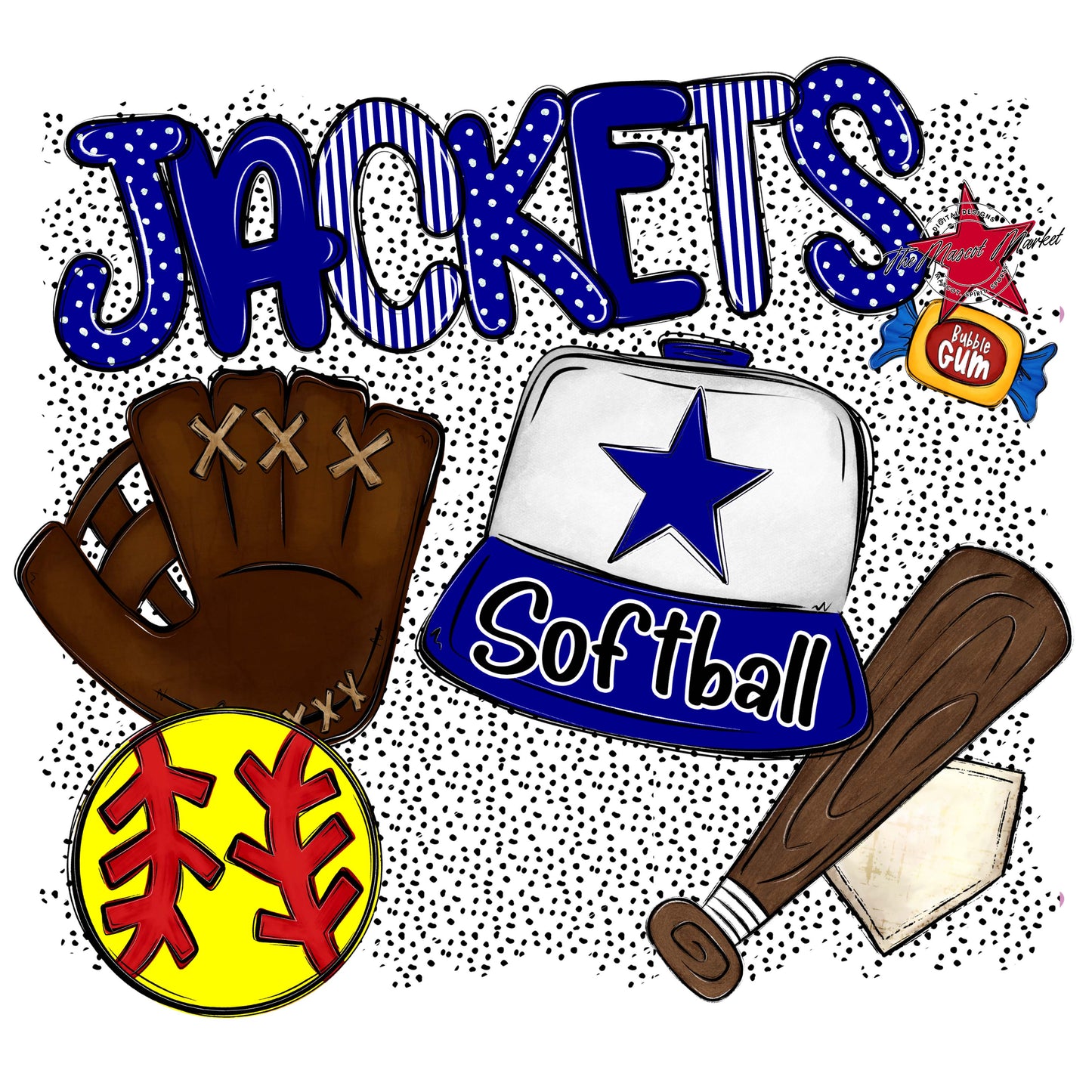 Jackets Softball Spirit-Blue