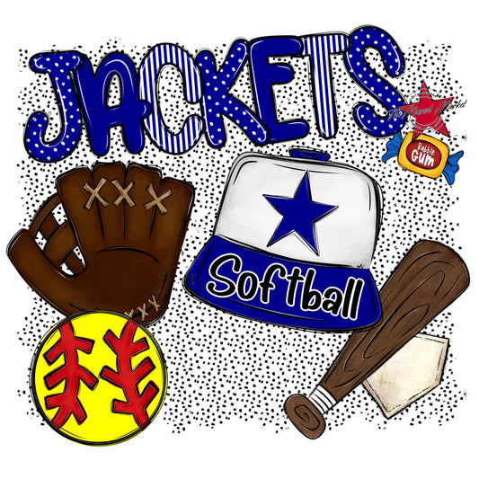 Jackets Softball Spirit-Blue