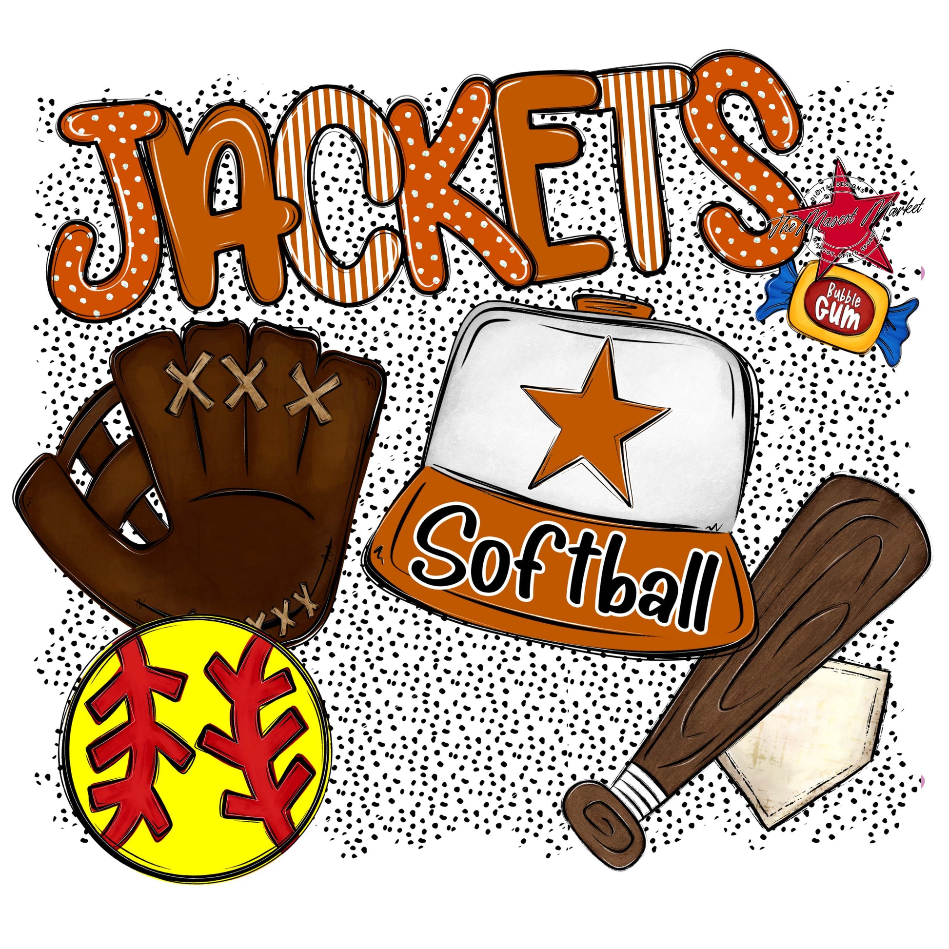 Jackets Softball Spirit-Burnt Orange