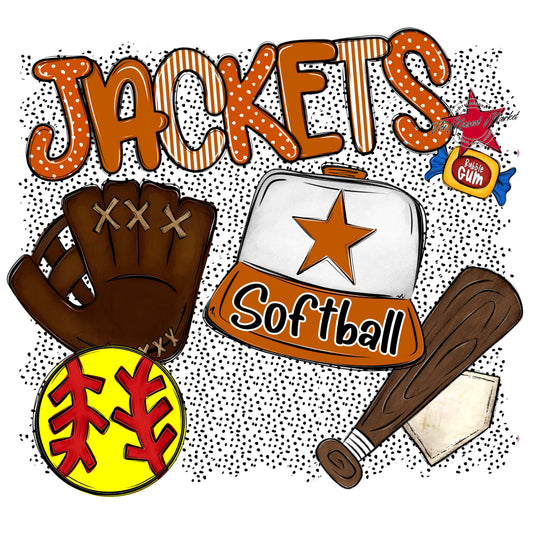 Jackets Softball Spirit-Burnt Orange