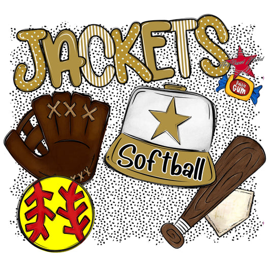 Jackets Softball Spirit-Gold