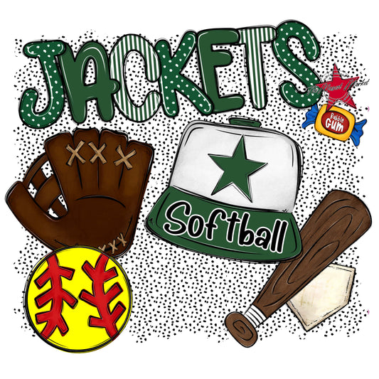 Jackets Softball Spirit-Green