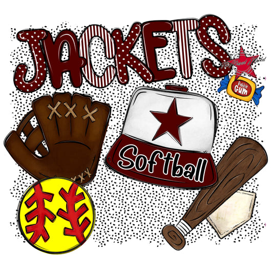 Jackets Softball Spirit-Maroon