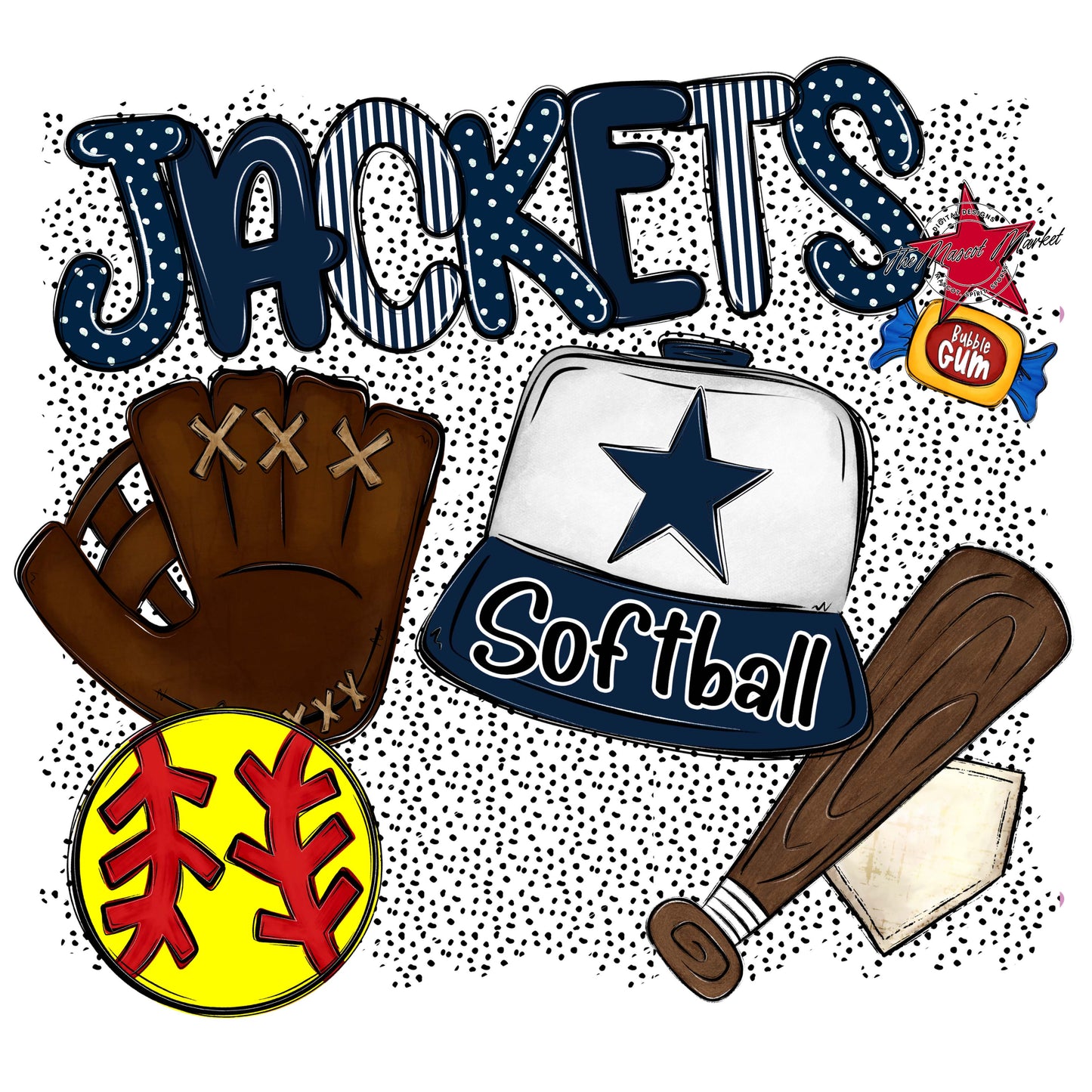 Jackets Softball Spirit-Navy