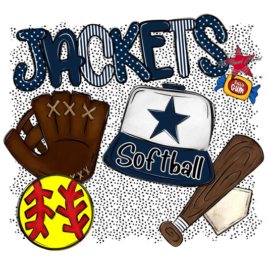 Jackets Softball Spirit-Navy
