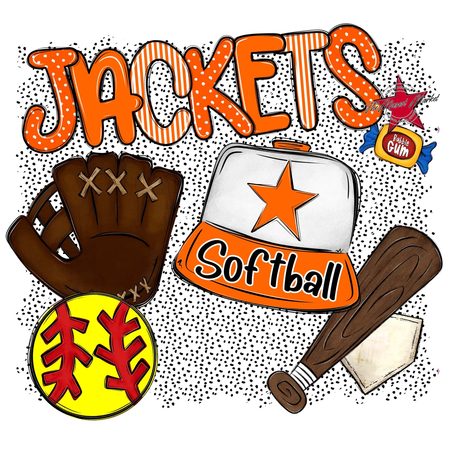 Jackets Softball Spirit-Orange