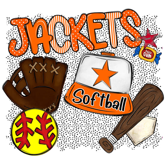 Jackets Softball Spirit-Orange