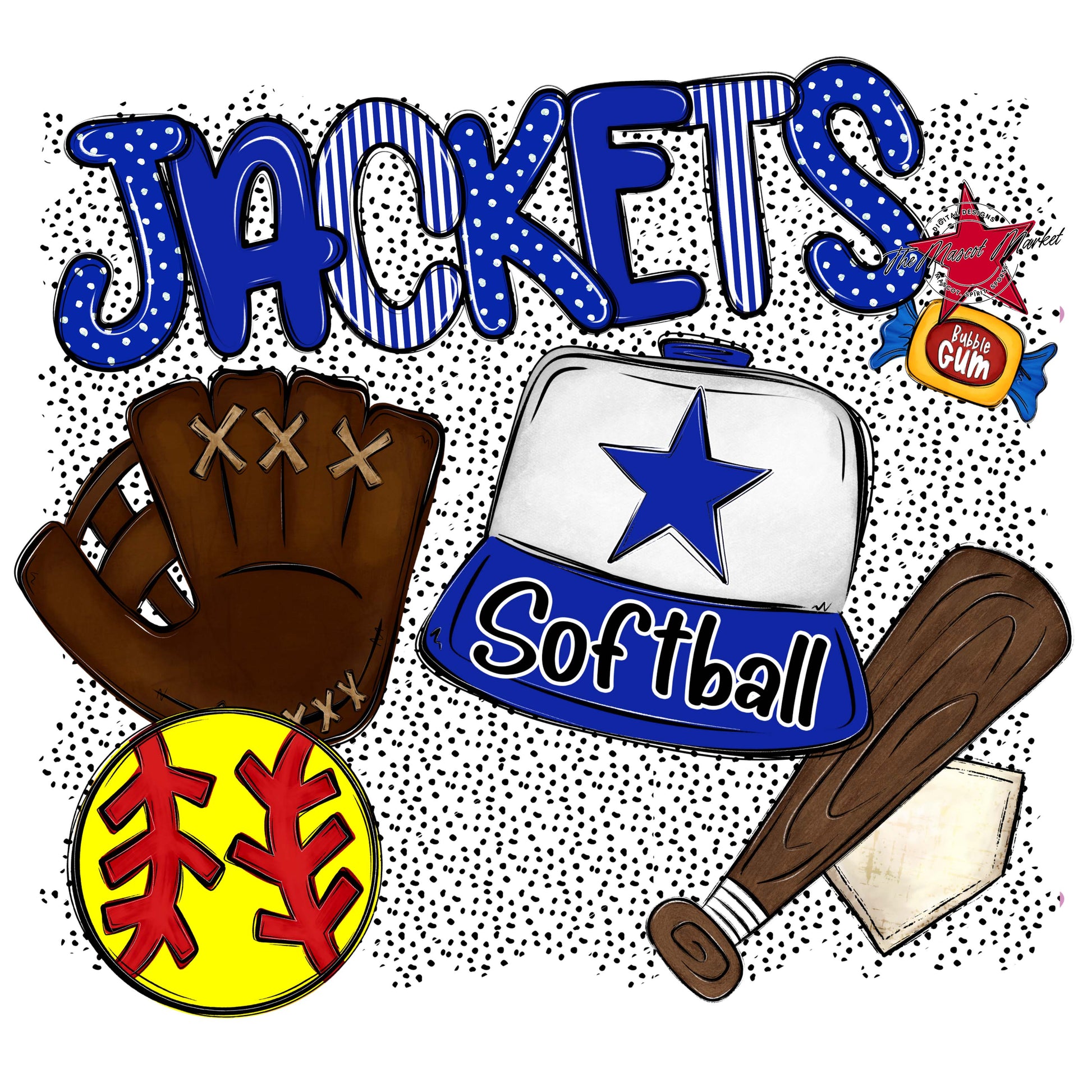 Jackets Softball Spirit-Royal Blue