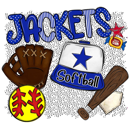Jackets Softball Spirit-Royal Blue