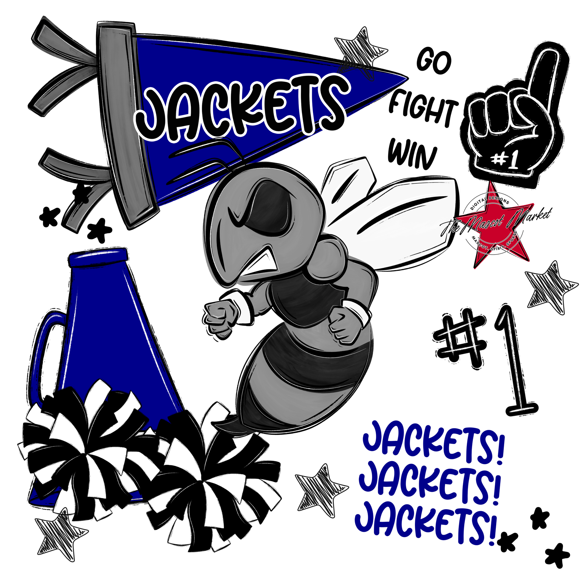 Jackets Spirit Design-Blue