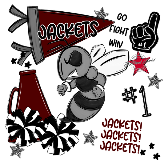 Jackets Spirit Design-Maroon