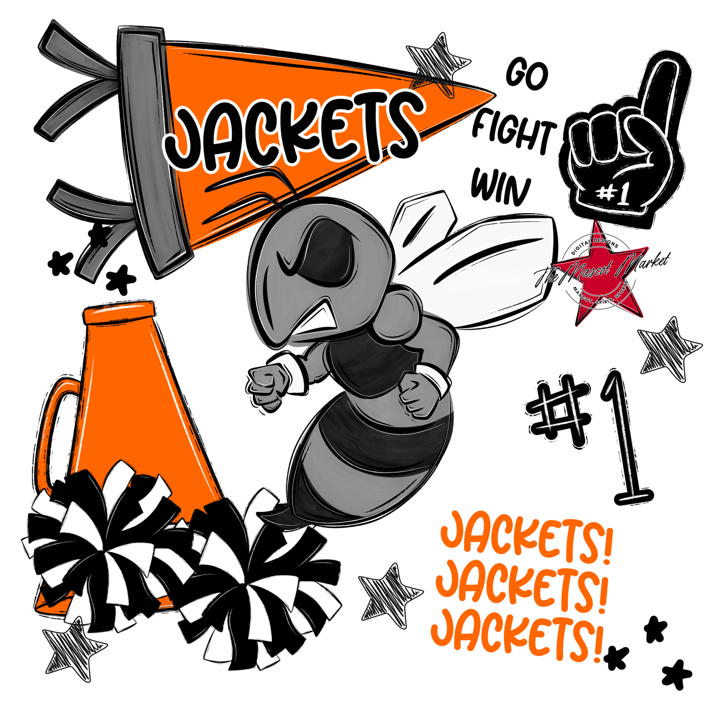 Jackets Spirit Design-Orange