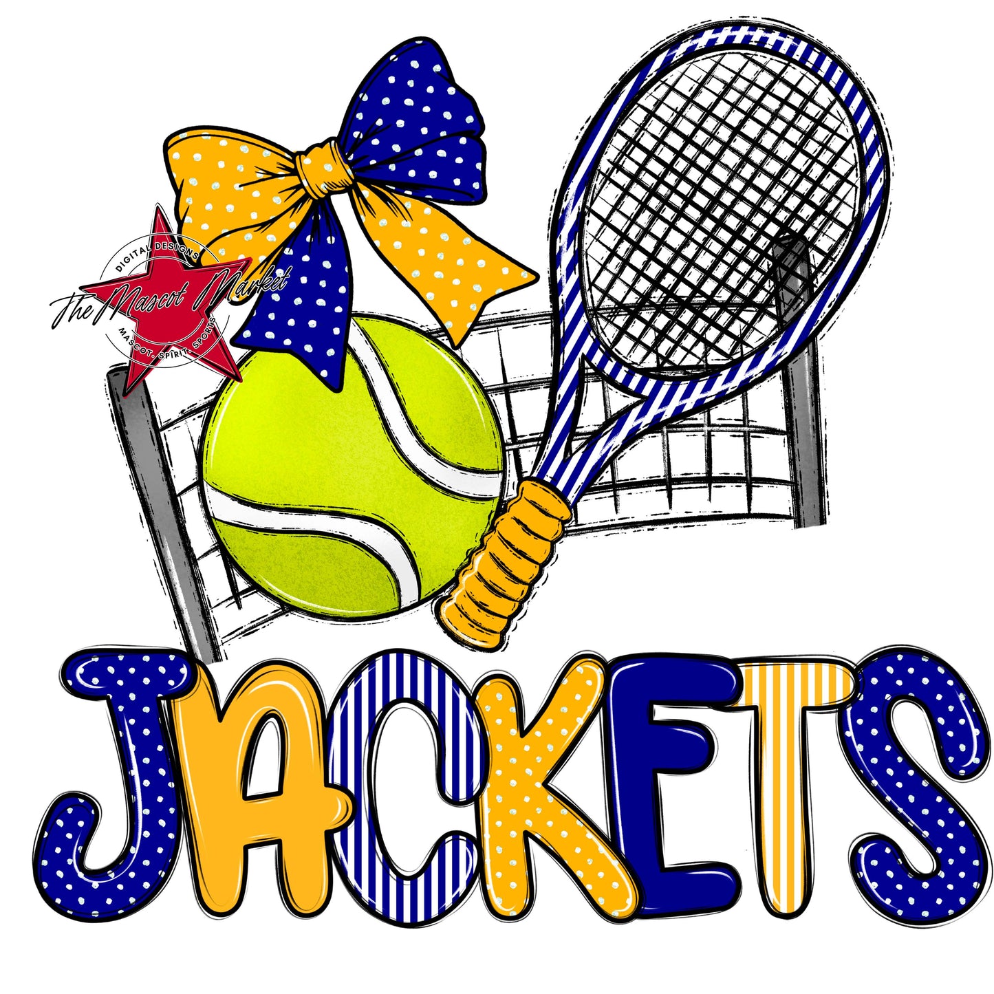 Jackets Tennis Spirit Design-Blue & Yellow