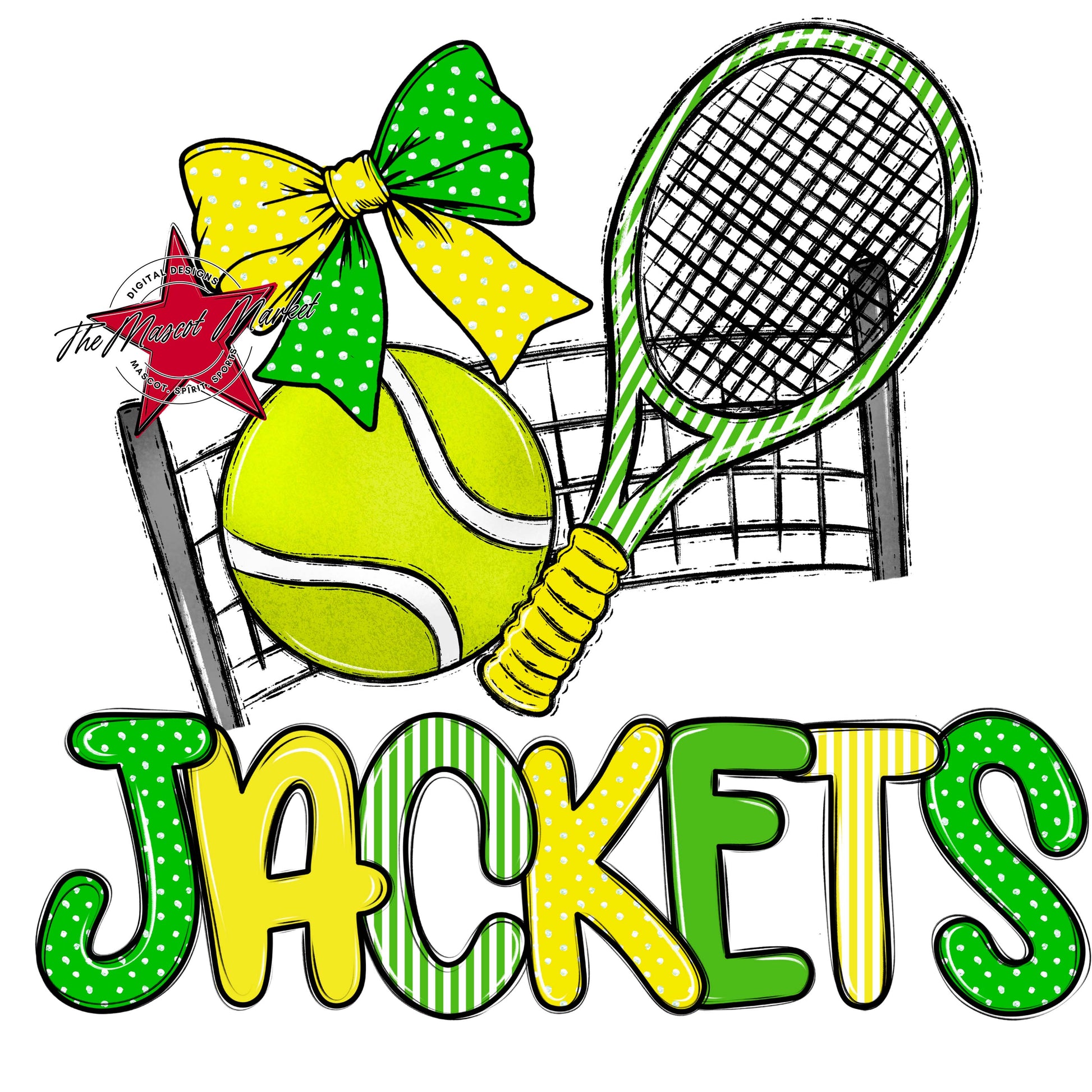Jackets Tennis Spirit Design-Bright Green & Bright Yellow